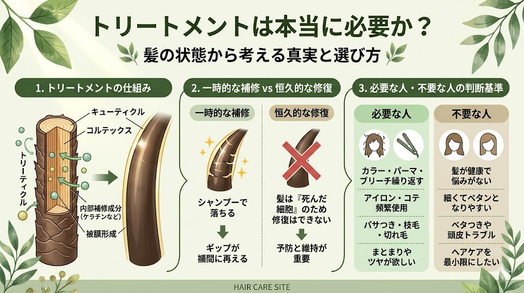 トリートメントは本当に必要か｜シャンプーソムリエが正直に答える